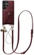 AVY Samsung Galaxy S25 Ultra - Styled Kit - Burgundy - Leather and Pearls afbeelding 1
