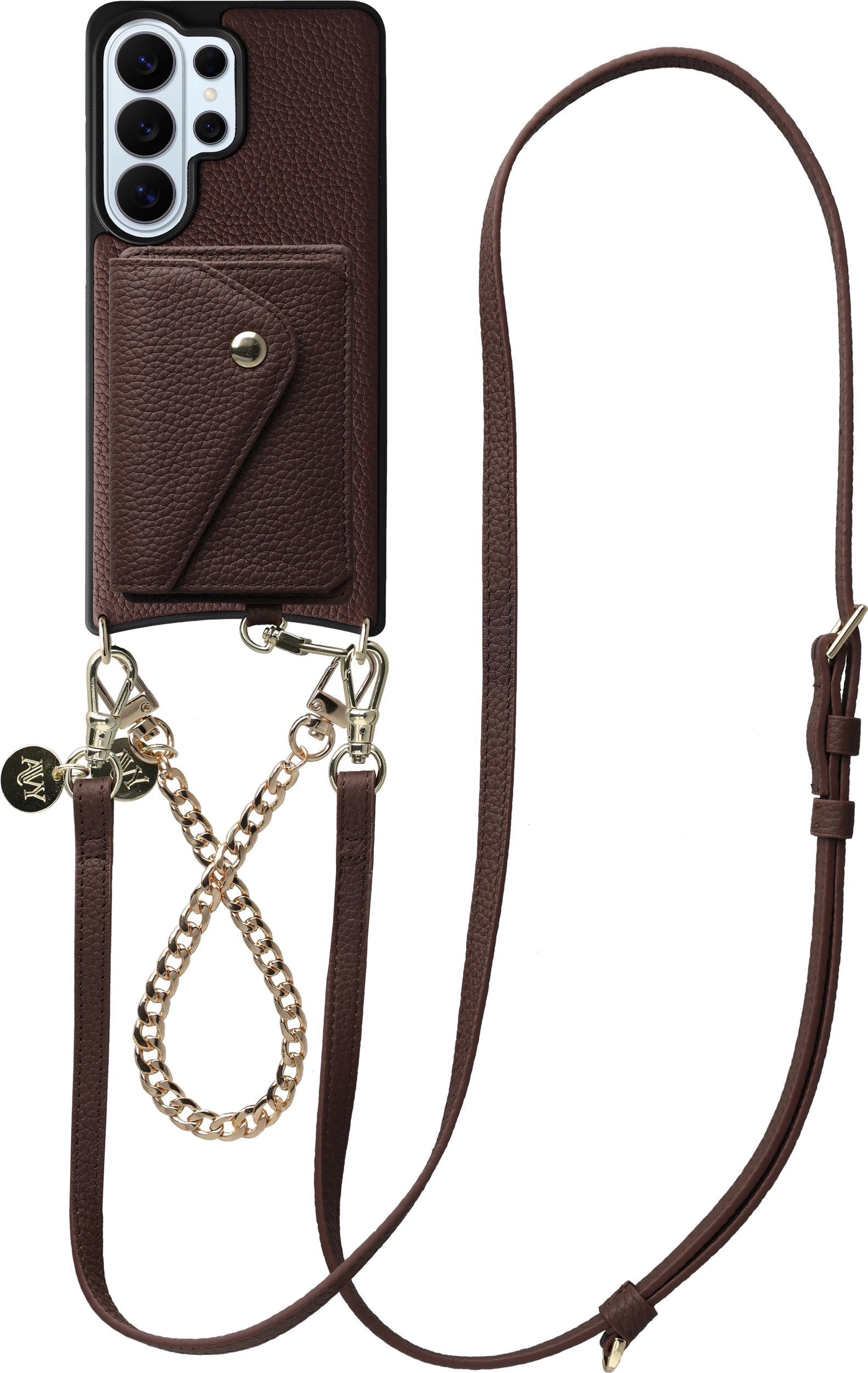 AVY Samsung Galaxy S26 Ultra - Styled Kit - Chocolate - Leather and Gold afbeelding 1