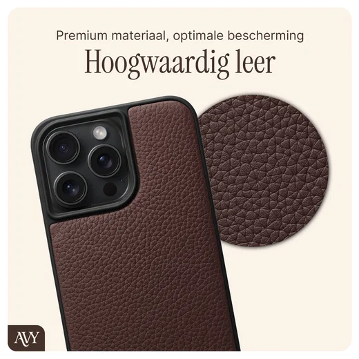 AVY Apple iPhone 14 Pro Max - Styled Kit - Chocolate - Leather and Gold afbeelding 5