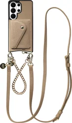 AVY Samsung Galaxy S26 Ultra - Styled Kit - Beige - Leather and Gold afbeelding