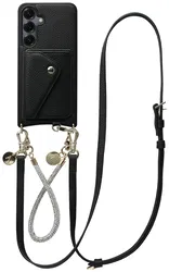 AVY Samsung S25 Plus / S24 Plus - Styled Kit - Zwart - Leather and Silver afbeelding