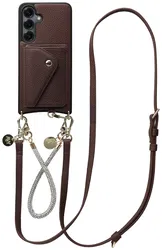 AVY Samsung S25 Plus / S24 Plus - Styled Kit - Chocolate - Leather and Silver afbeelding