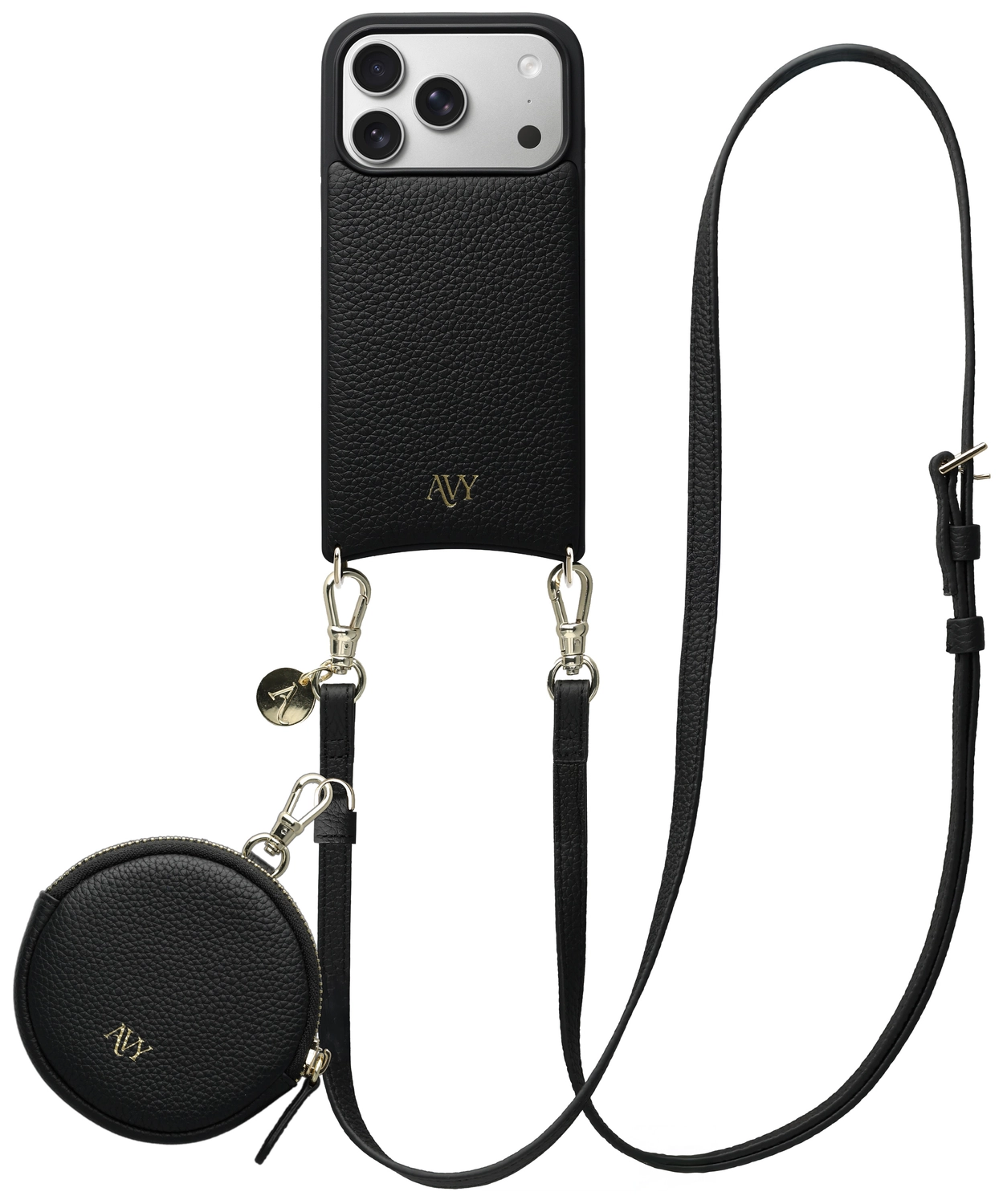 AVY Apple iPhone 17 Pro - Luxury Kit - Zwart - Long Leather afbeelding 1