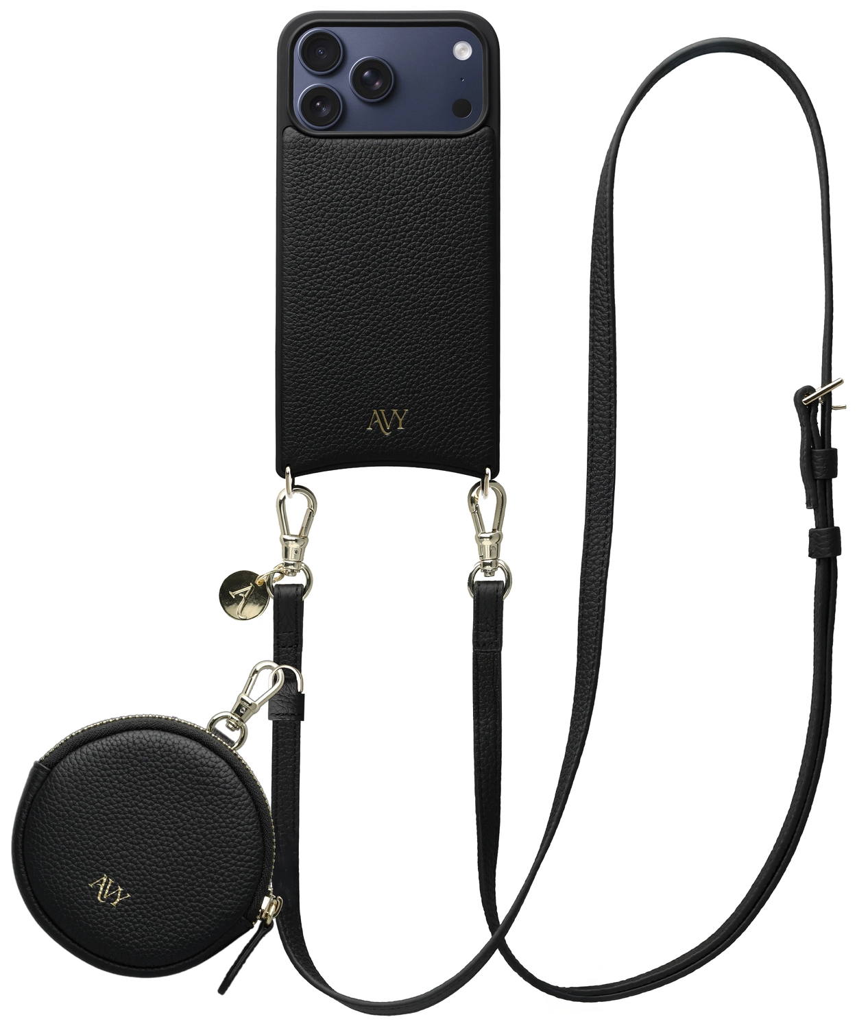 AVY Apple iPhone 17 Pro Max - Luxury Kit - Zwart - Long Leather afbeelding 1