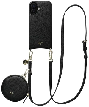AVY Apple iPhone 16 - Luxury Kit - Zwart - Long Leather
