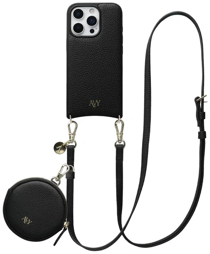 AVY Apple iPhone 16 Pro Max - Luxury Kit - Zwart - Long Leather afbeelding 1