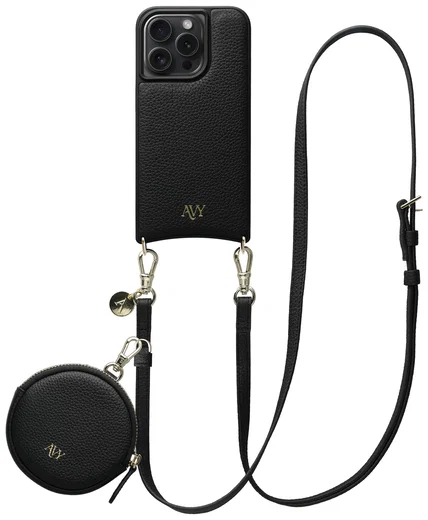 AVY Apple iPhone 15 Pro - Luxury Kit - Zwart - Long Leather afbeelding 1