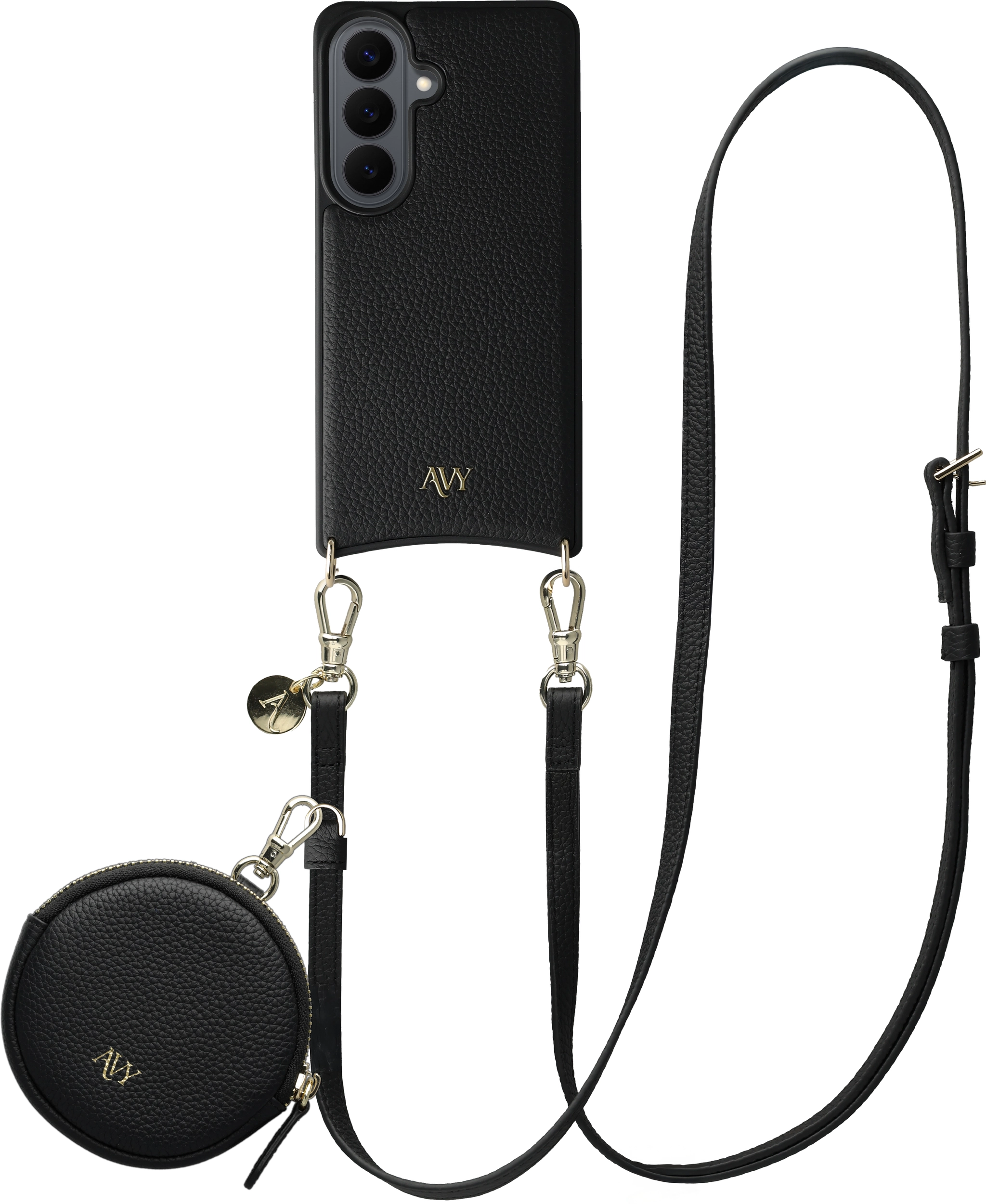 AVY Samsung Galaxy S26 - Luxury Kit - Zwart - Long Leather afbeelding 1