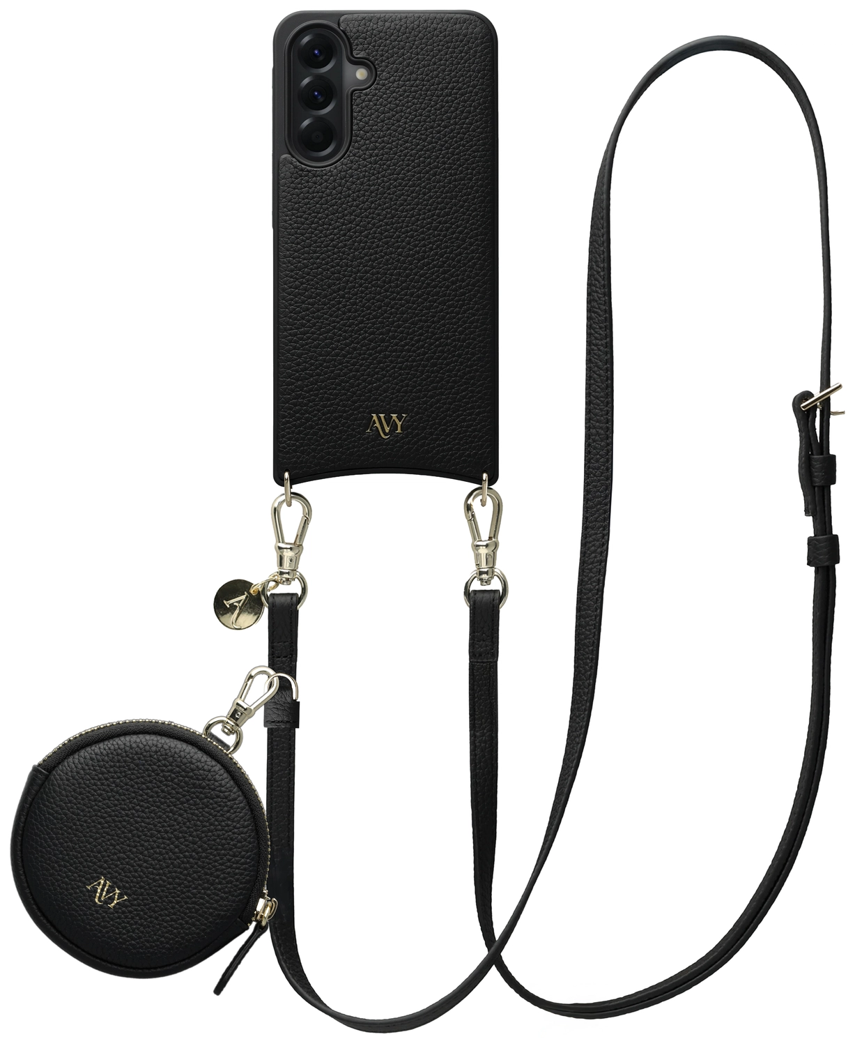 AVY Samsung Galaxy A56 - Luxury Kit - Zwart - Long Leather afbeelding 1
