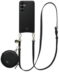 AVY Samsung Galaxy S25 / S24 - Luxury Kit - Zwart - Long Leather afbeelding