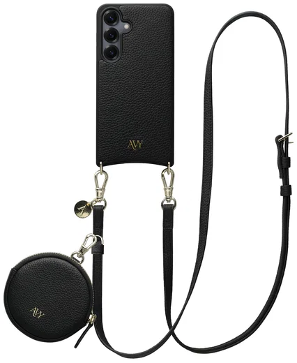 AVY Samsung S25 Plus / S24 Plus - Luxury Kit - Zwart - Long Leather afbeelding 1