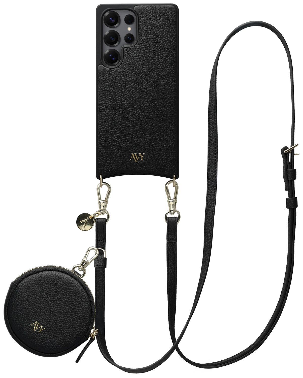 AVY Samsung Galaxy S25 Ultra - Luxury Kit - Zwart - Long Leather afbeelding 1