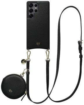 AVY Samsung Galaxy S25 Ultra - Luxury Kit - Zwart - Long Leather