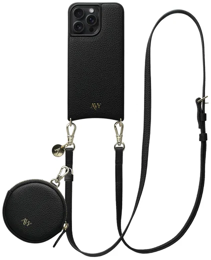 AVY Apple iPhone 15 Pro Max - Luxury Kit - Zwart - Long Leather afbeelding 1
