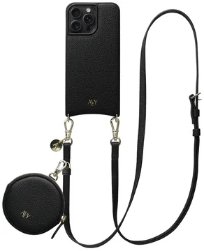 AVY Apple iPhone 15 Pro Max - Luxury Kit - Zwart - Long Leather