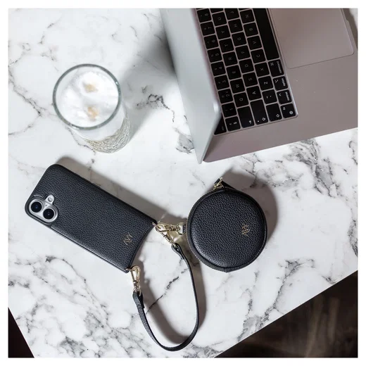 AVY Apple iPhone 15 Pro Max - Luxury Kit - Zwart - Long Leather afbeelding 3