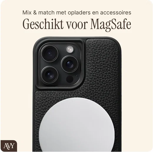 AVY Apple iPhone 14 Pro Max - Luxury Kit - Zwart - Long Leather afbeelding 6