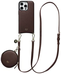 AVY Apple iPhone 16 Pro - Luxury Kit - Chocolate - Long Leather afbeelding