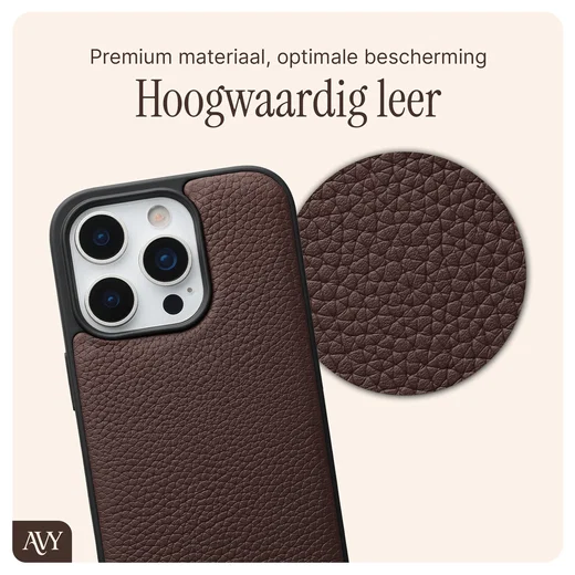 AVY Apple iPhone 16 Pro - Luxury Kit - Chocolate - Long Leather afbeelding 5