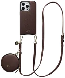 AVY Apple iPhone 16 Pro Max - Luxury Kit - Chocolate - Long Leather afbeelding
