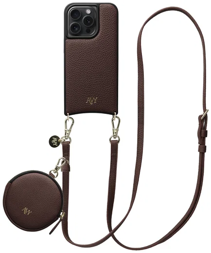 AVY Apple iPhone 15 Pro - Luxury Kit - Chocolate - Long Leather afbeelding 1