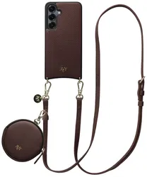 AVY Samsung Galaxy S25 / S24 - Luxury Kit - Chocolate - Long Leather afbeelding