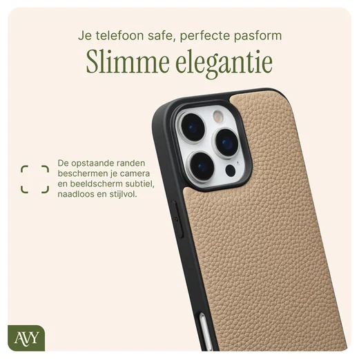 AVY Apple iPhone 16 Pro - Luxury Kit - Beige - Long Leather afbeelding 6