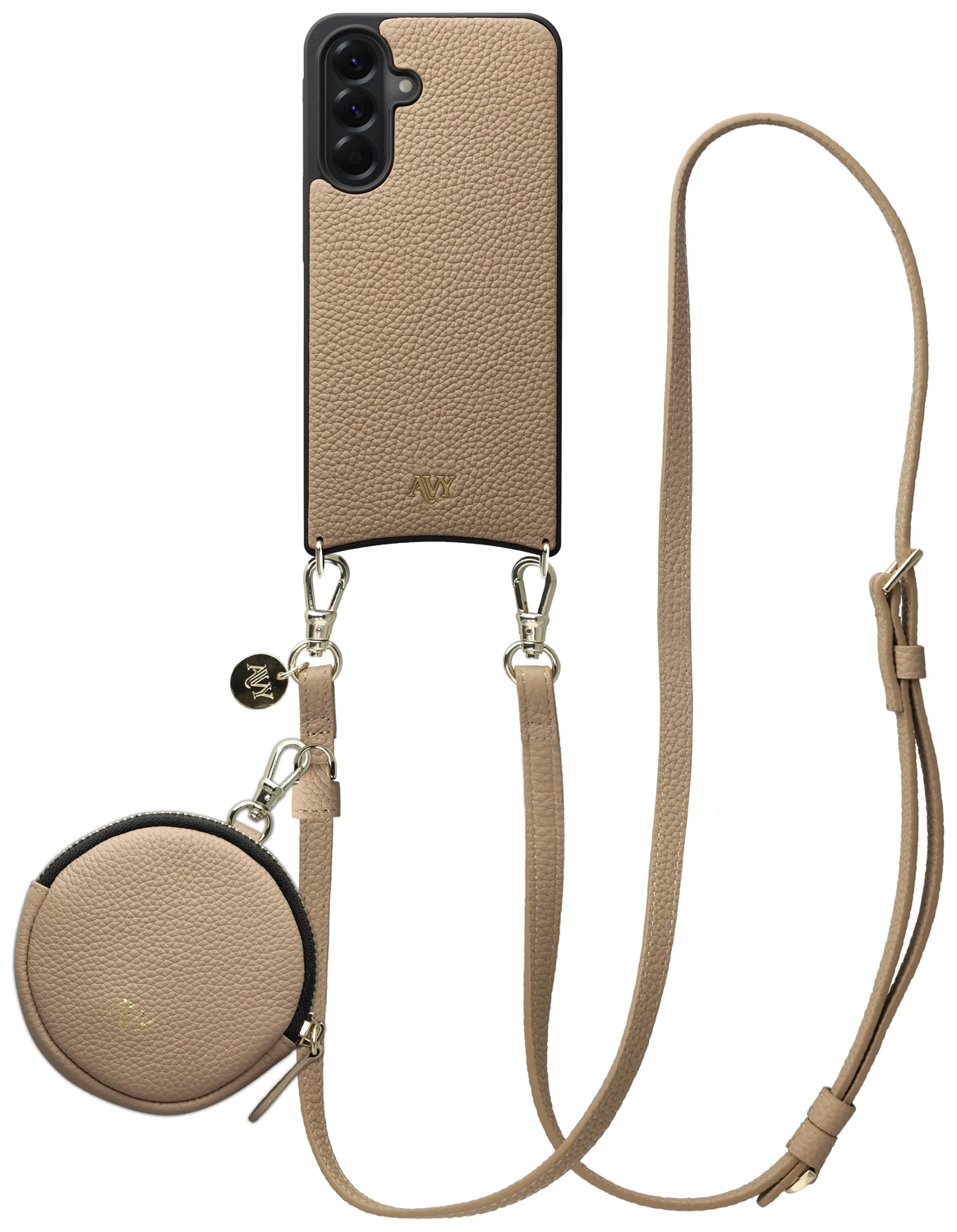 AVY Samsung Galaxy A56 - Luxury Kit - Beige - Long Leather afbeelding 1