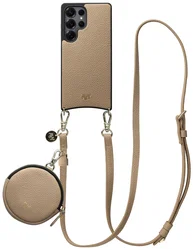 AVY Samsung Galaxy S25 Ultra - Luxury Kit - Beige - Long Leather afbeelding