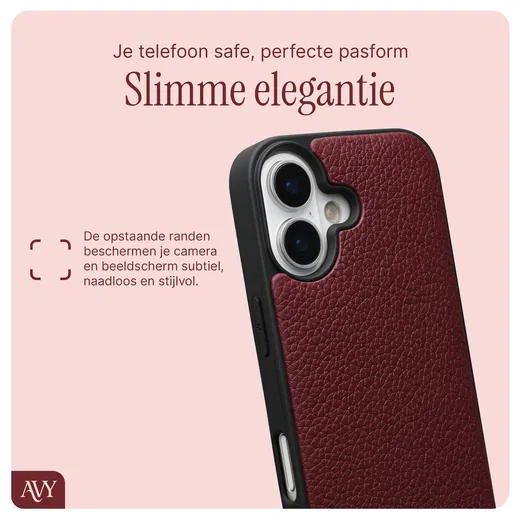 AVY Apple iPhone 17 - Luxury Kit - Burgundy - Long Leather afbeelding 6