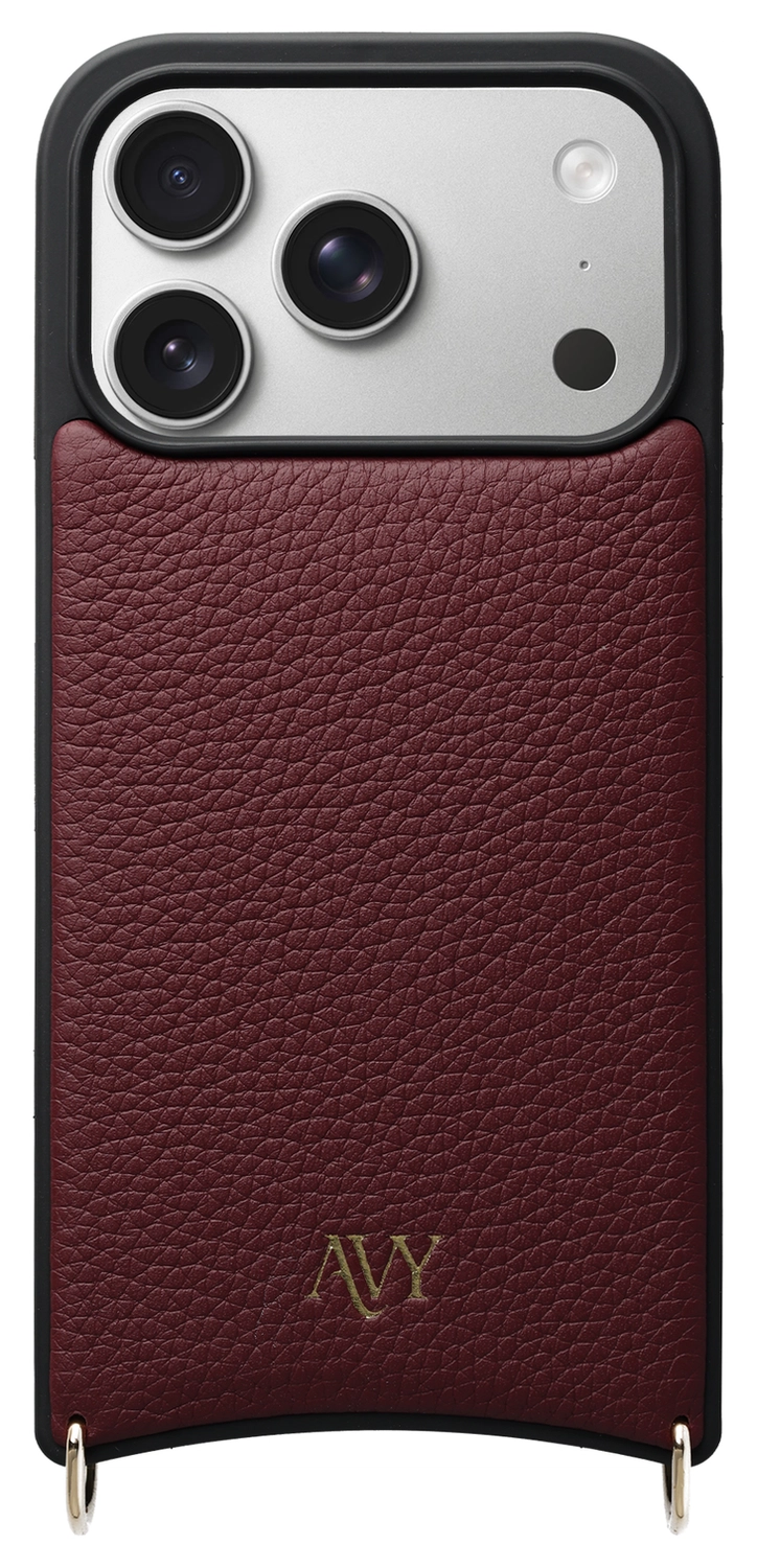 AVY Apple iPhone 17 Pro - Luxury Kit - Burgundy - Long Leather afbeelding 14