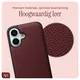 AVY Apple iPhone 16 - Luxury Kit - Burgundy - Long Leather afbeelding 5