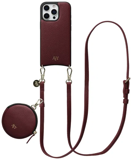 AVY Apple iPhone 16 Pro - Luxury Kit - Burgundy - Long Leather afbeelding 1