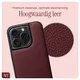 AVY Apple iPhone 15 Pro - Luxury Kit - Burgundy - Long Leather afbeelding 6