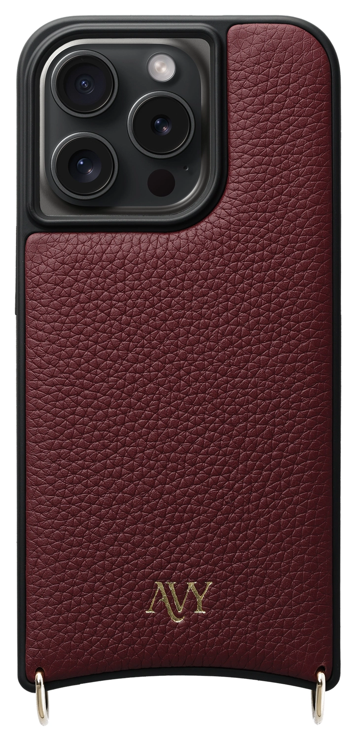 AVY Apple iPhone 14 Pro - Luxury Kit - Burgundy - Long Leather afbeelding 13
