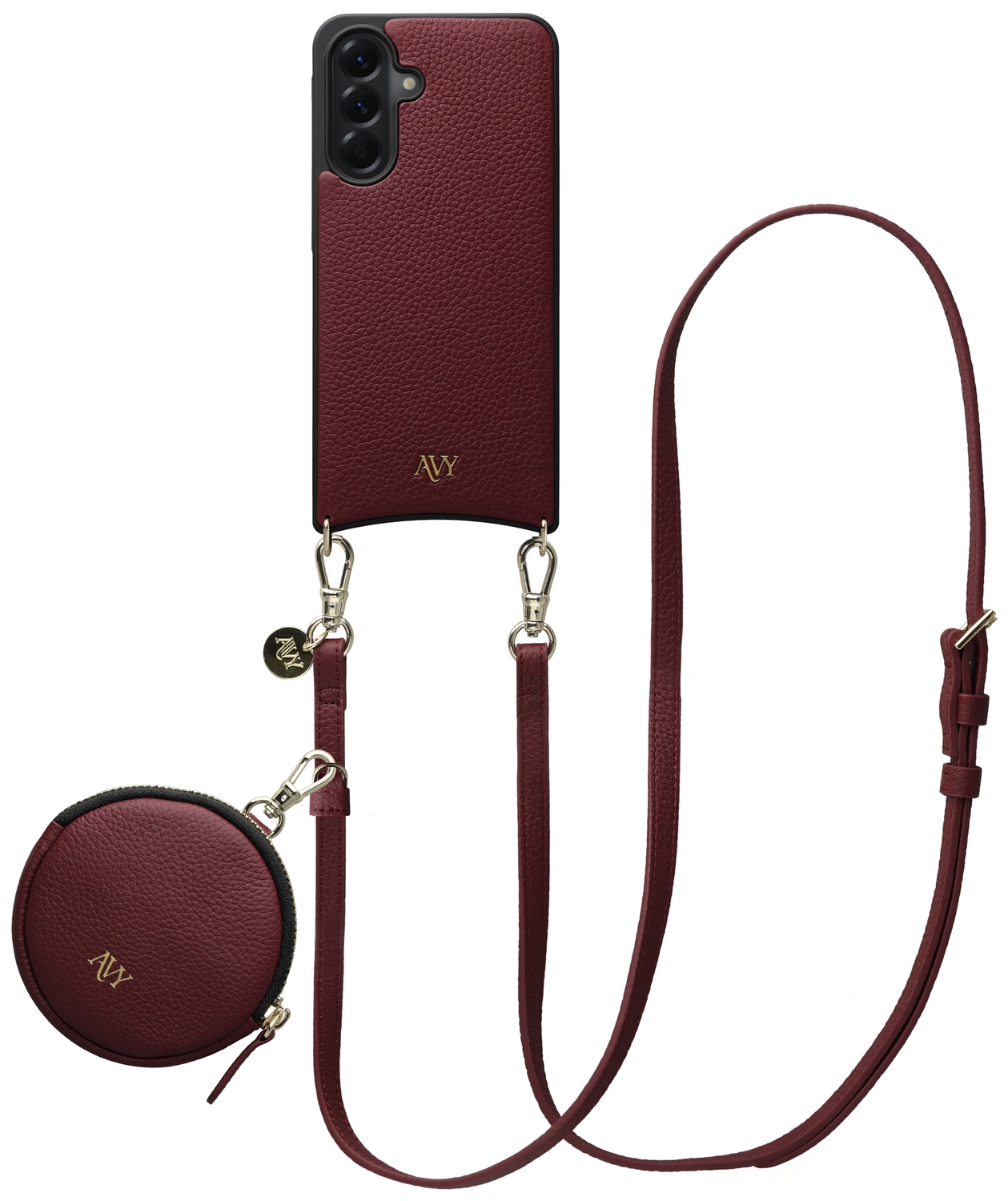 AVY Samsung Galaxy A56 - Luxury Kit - Burgundy - Long Leather afbeelding 1