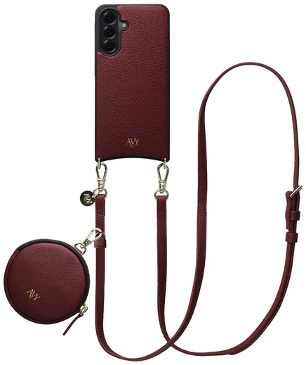 AVY Samsung Galaxy A56 - Luxury Kit - Burgundy - Long Leather afbeelding 1