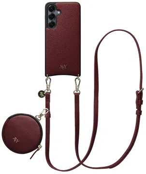 AVY Samsung S25 Plus / S24 Plus - Luxury Kit - Burgundy - Long Leather