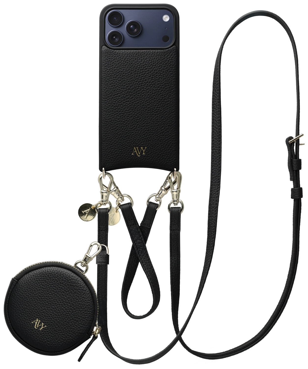 AVY Apple iPhone 17 Pro Max - Luxury Kit - Zwart - Leather Set afbeelding 1