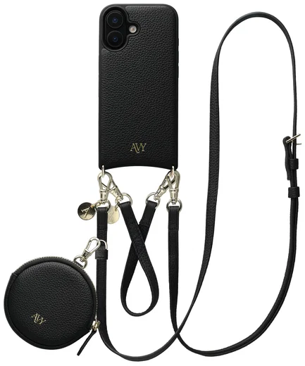 AVY Apple iPhone 16 - Luxury Kit - Zwart - Leather Set afbeelding 1
