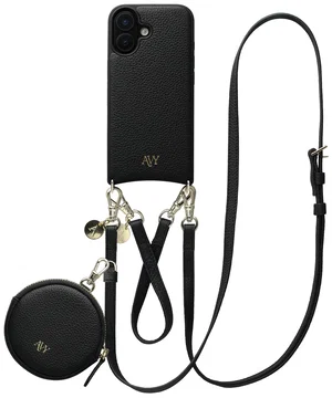 AVY Apple iPhone 16 - Luxury Kit - Zwart - Leather Set