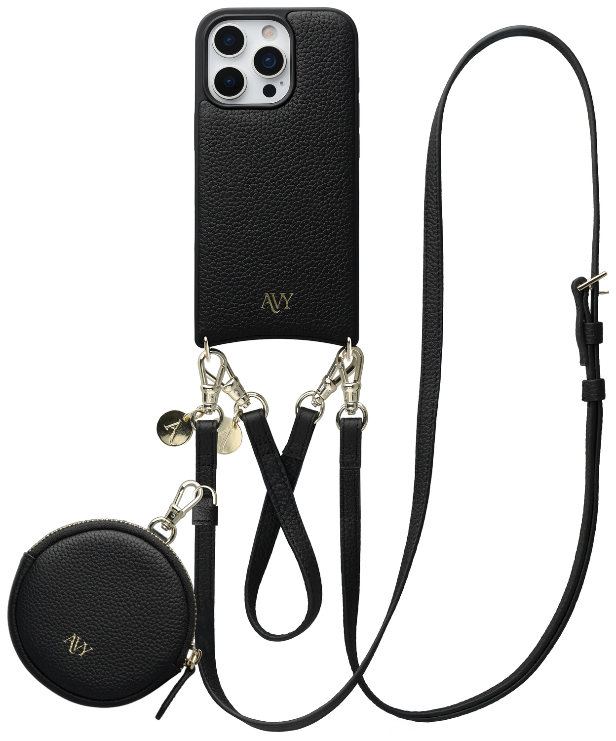 AVY Apple iPhone 16 Pro - Luxury Kit - Zwart - Leather Set afbeelding 1