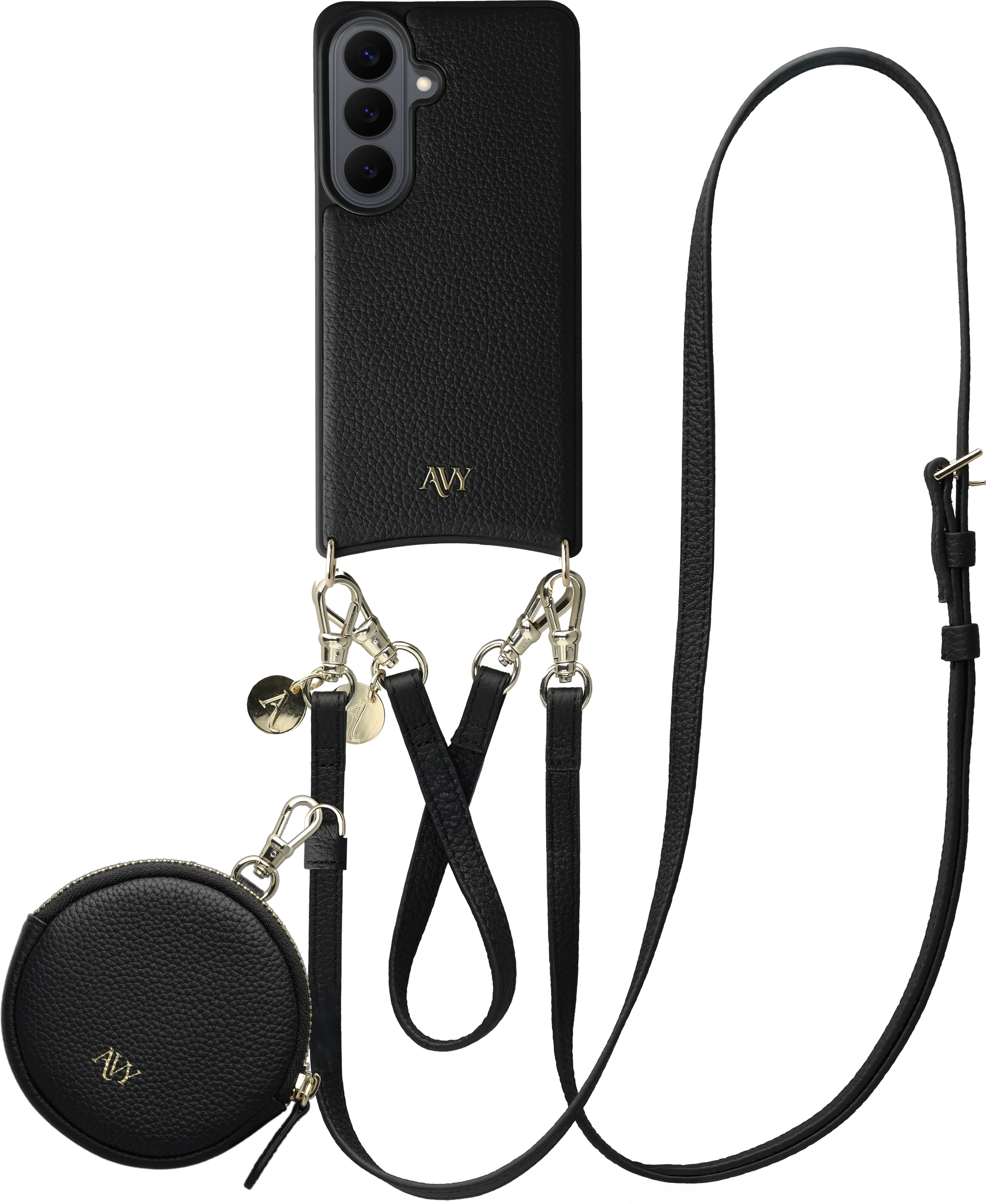 AVY Samsung Galaxy S26 Plus - Luxury Kit - Zwart - Leather Set afbeelding 1