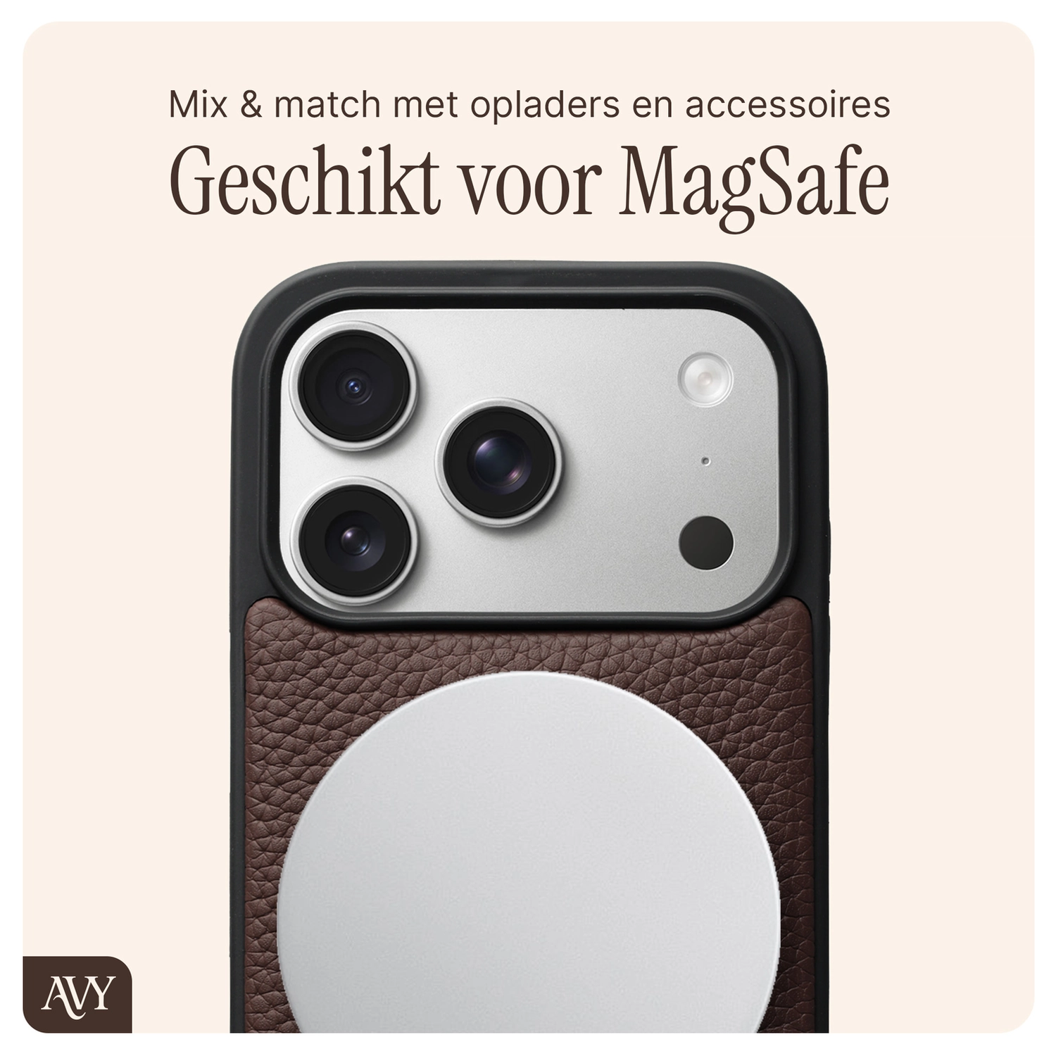AVY Apple iPhone 17 Pro - Luxury Kit - Chocolate - Leather Set afbeelding 8
