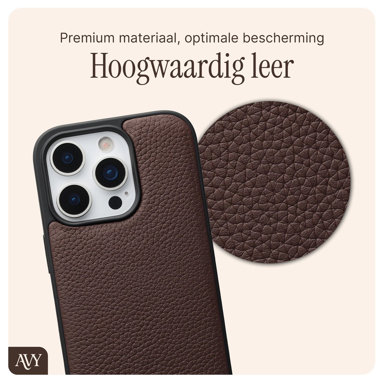 AVY Apple iPhone 16 Pro - Luxury Kit - Chocolate - Leather Set afbeelding 6