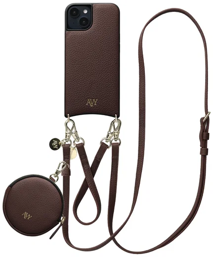 AVY Apple iPhone 14 / 13 - Luxury Kit - Chocolate - Leather Set afbeelding 1
