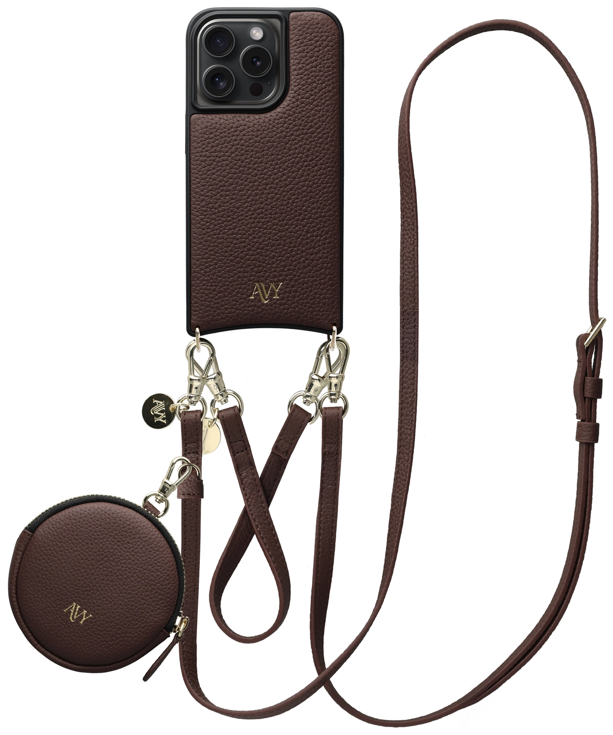 AVY Apple iPhone 14 Pro - Luxury Kit - Chocolate - Leather Set afbeelding 1