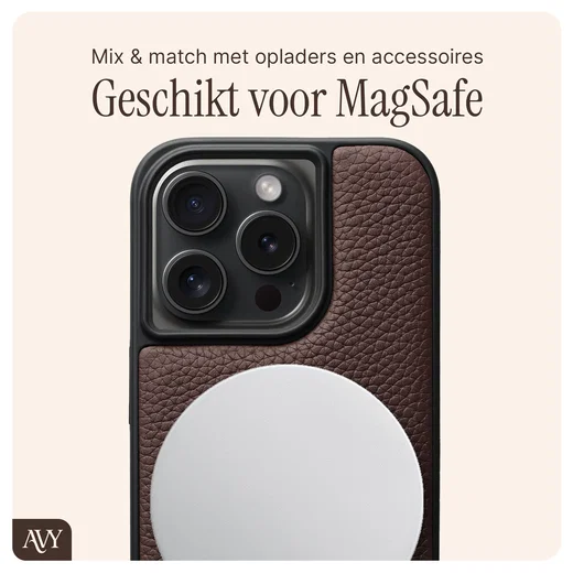 AVY Apple iPhone 14 Pro - Luxury Kit - Chocolate - Leather Set afbeelding 7