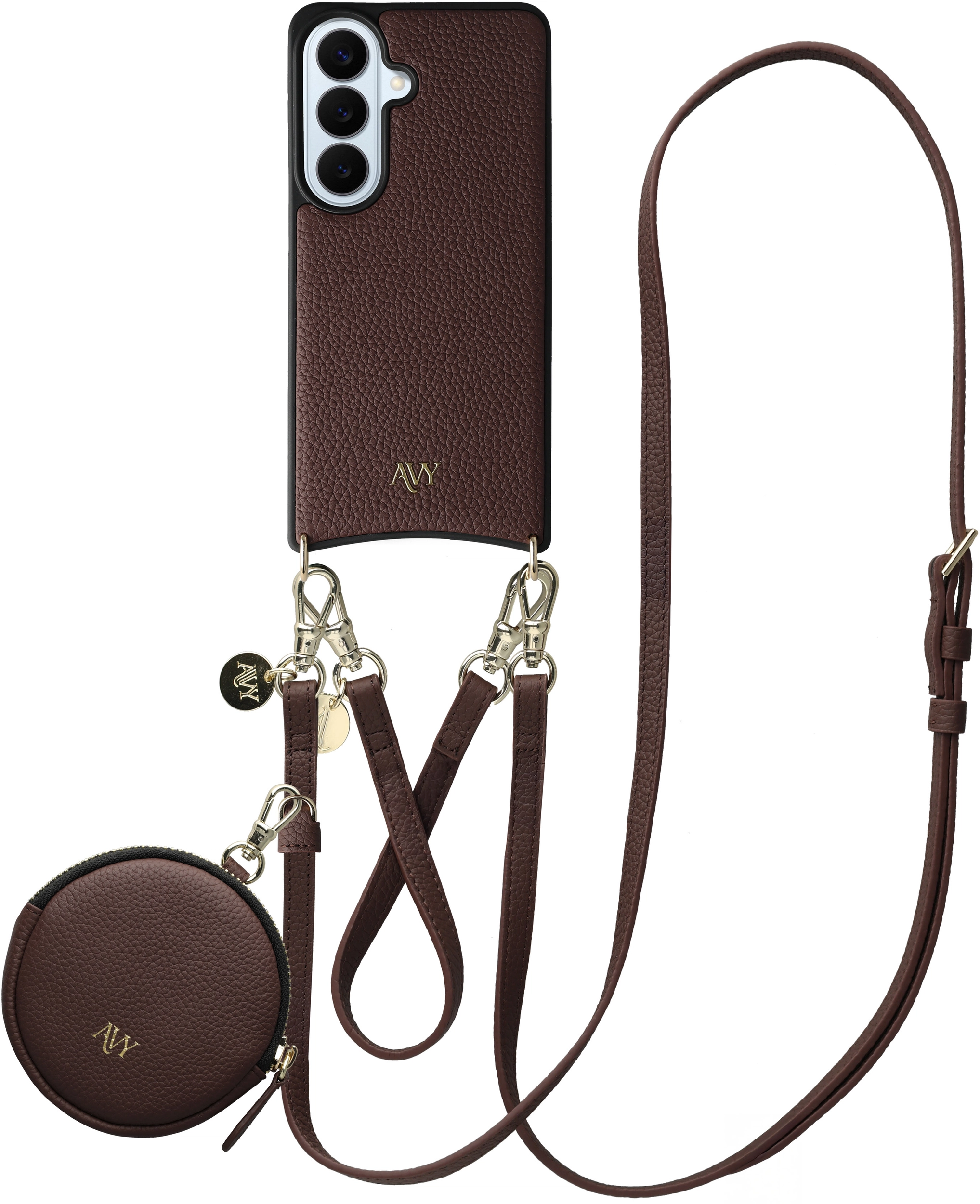 AVY Samsung Galaxy S26 Plus - Luxury Kit - Chocolate - Leather Set afbeelding 1