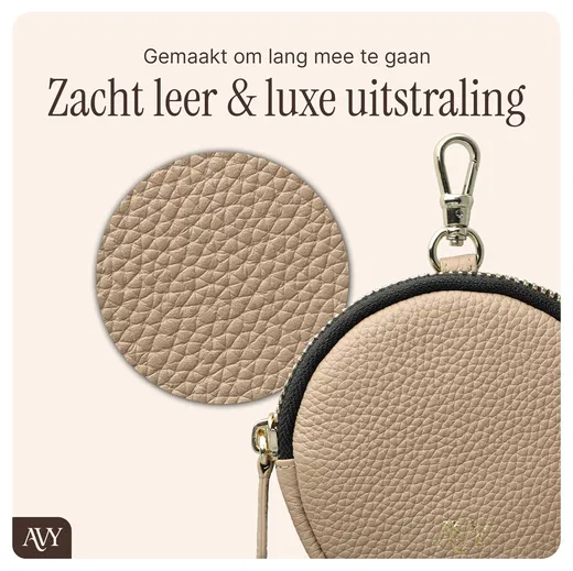 AVY Apple iPhone 17 Pro Max - Luxury Kit - Beige - Leather Set afbeelding 9